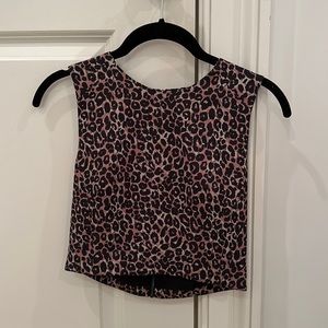 French connection cheetah crop top